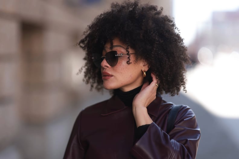 Black woman with curly hair